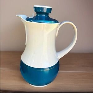 Vintage Thermos Coffee Carafe | Teal & Cream Retro Server | Made in West Germany